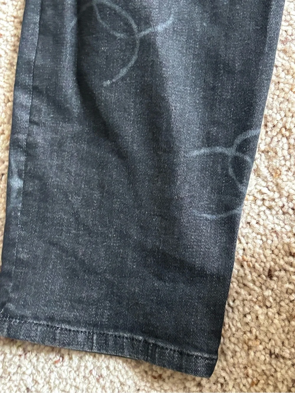 CHANEL Black Skinny Jeans with Subtle CC Motif